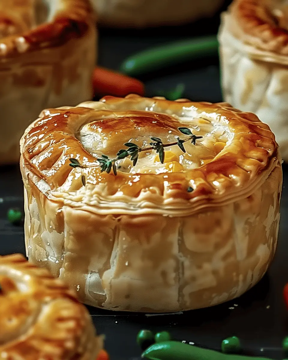Easy Mini Chicken Pot Pies with Turkey Bacon for Comforting Flavor