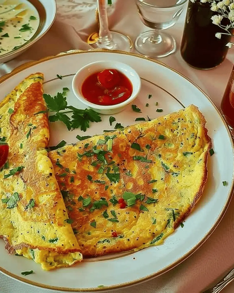 Eggless Omelette Delight: Easy Recipe with Turkey Bacon and Cheese