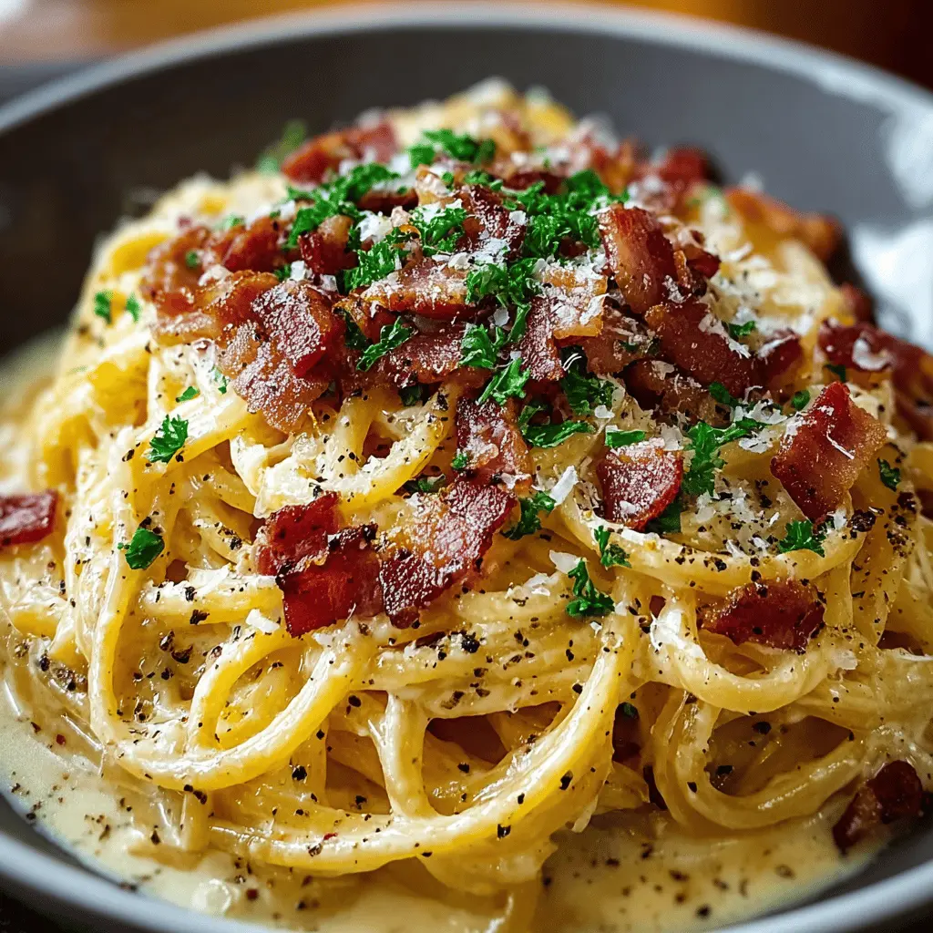 Indulgent Classic Bacon Carbonara with Turkey Bacon in 30 Minutes