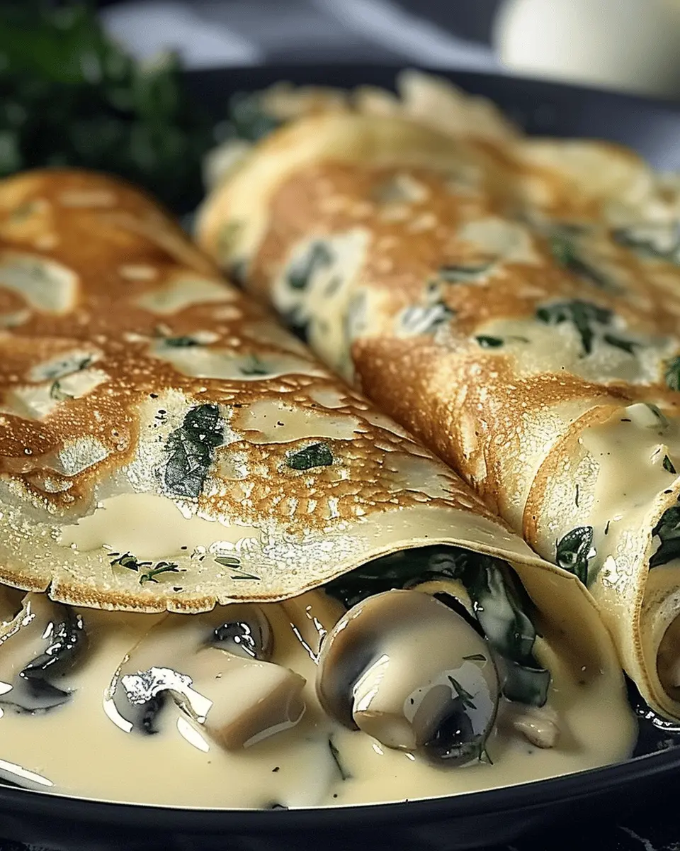 Spinach Mushroom Chicken Crepes: Easy Gourmet Comfort Food