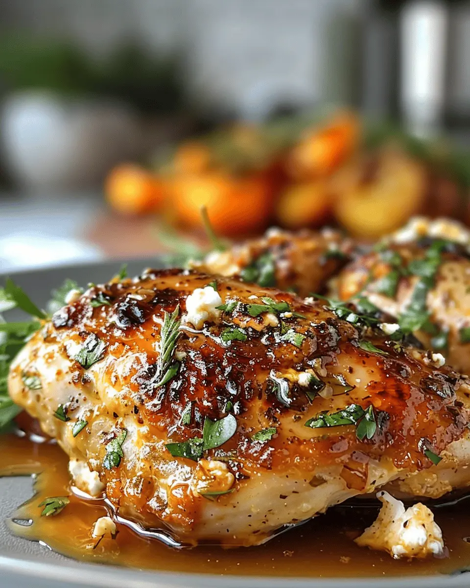 artisan hot honey infused feta chicken: the best juicy twist on dinner