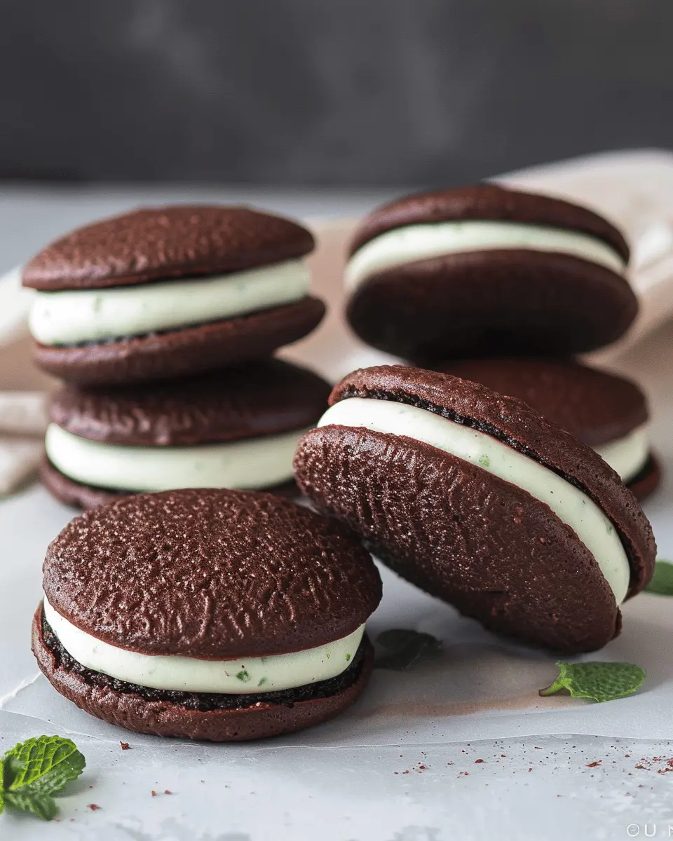Chocolate Mint Small Batch Whoopie Pies for a Cozy Treat