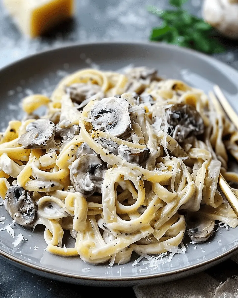 Creamy Mushroom Ricotta Pasta with Turkey Bacon Delight