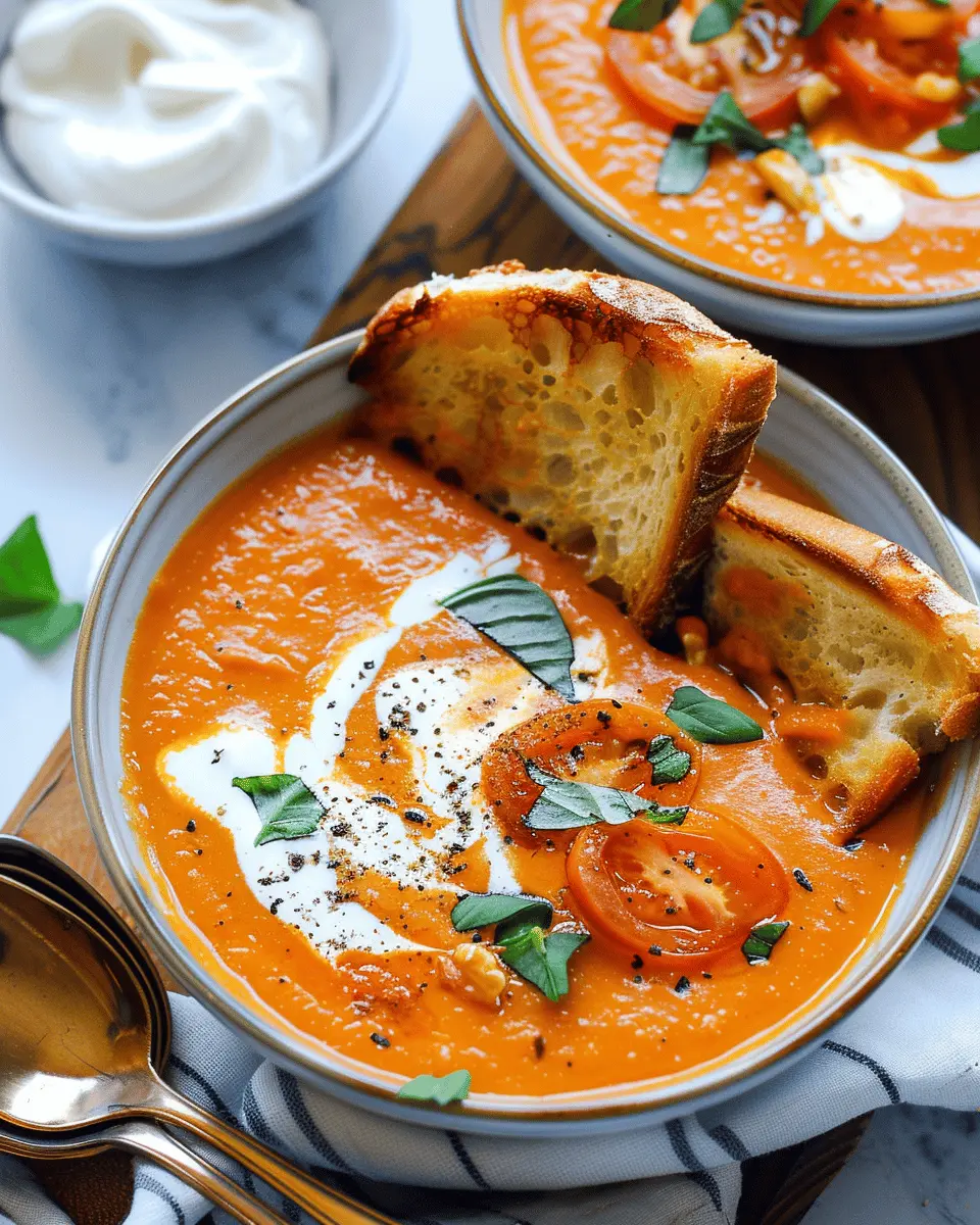 Creamy Tomato Bisque Soup: A Cozy, Indulgent Delight