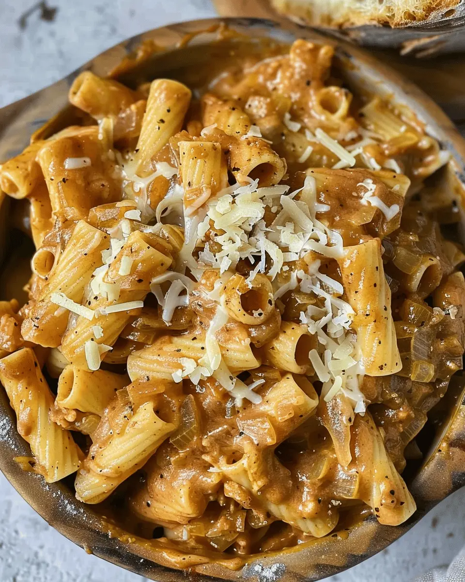 One Pot French Onion Pasta: Easy Comfort Food Delight