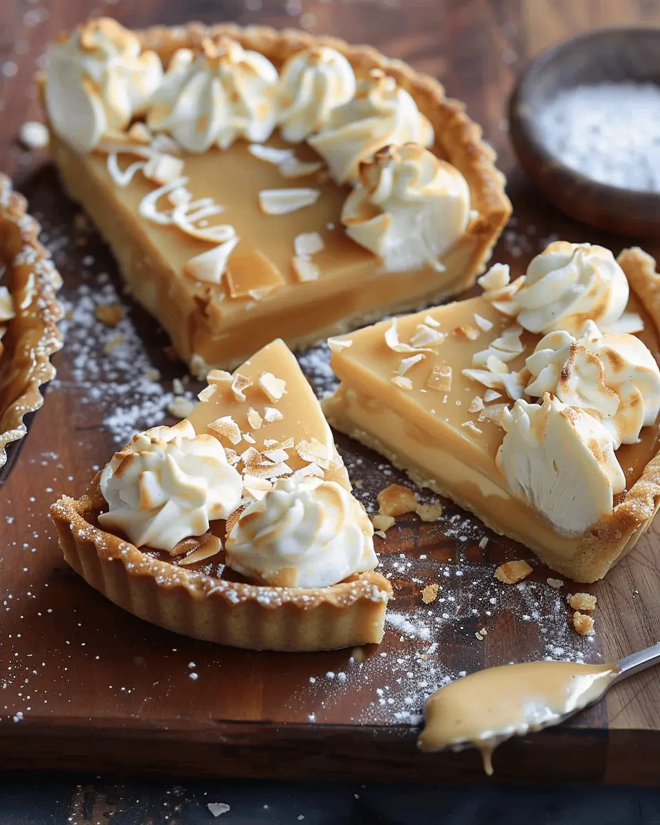 Roasted white chocolate caramel tart: An indulgent delight to savor