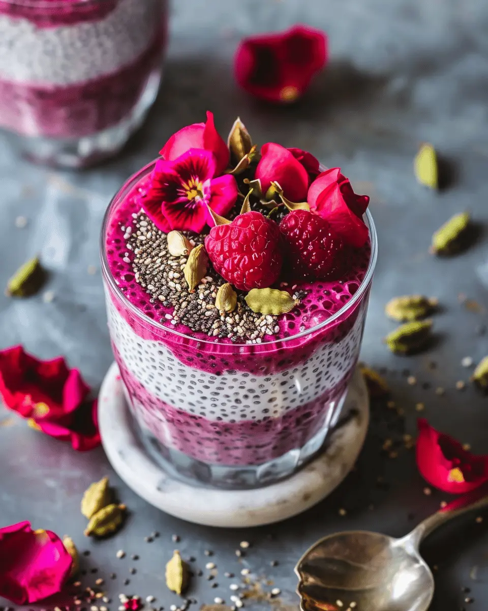 Rose Cardamom Chia Pudding: A Creamy Vegan Delight to Savor