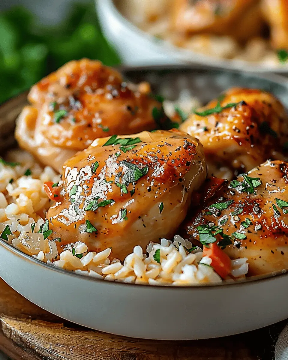 Savory Smothered Chicken and Rice with Turkey Bacon Delight