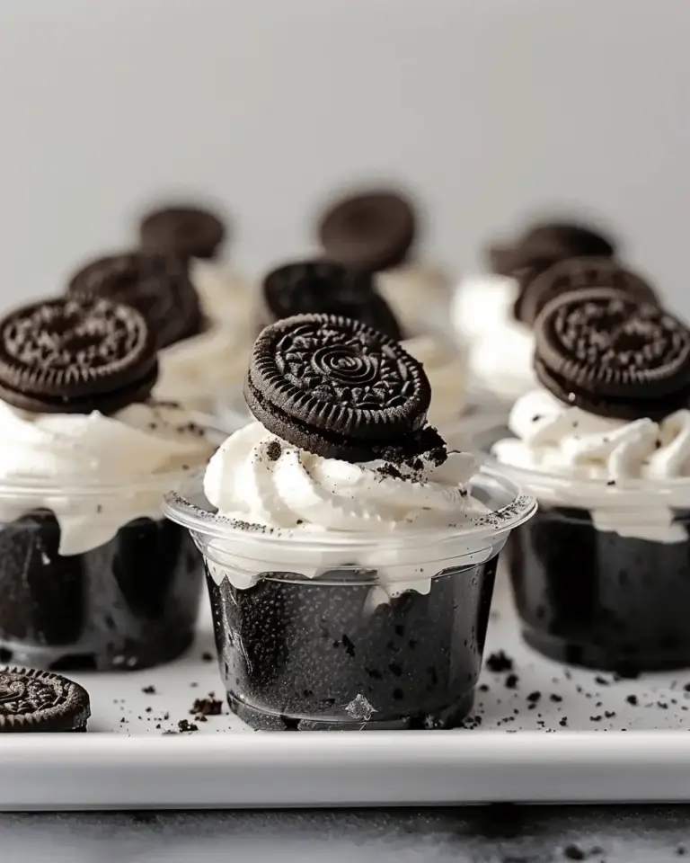 Mini Oreo Dessert Cups with Whipped Cream Cheese Filling