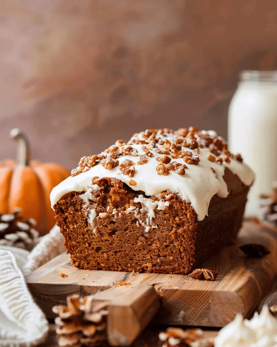Pumpkin Bread with Cream Cheese Frosting: The Best Fall Treat