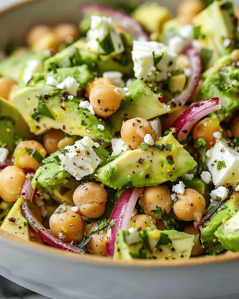 Chickpea Feta Avocado Salad: Easy, Fresh, and Flavor-Packed