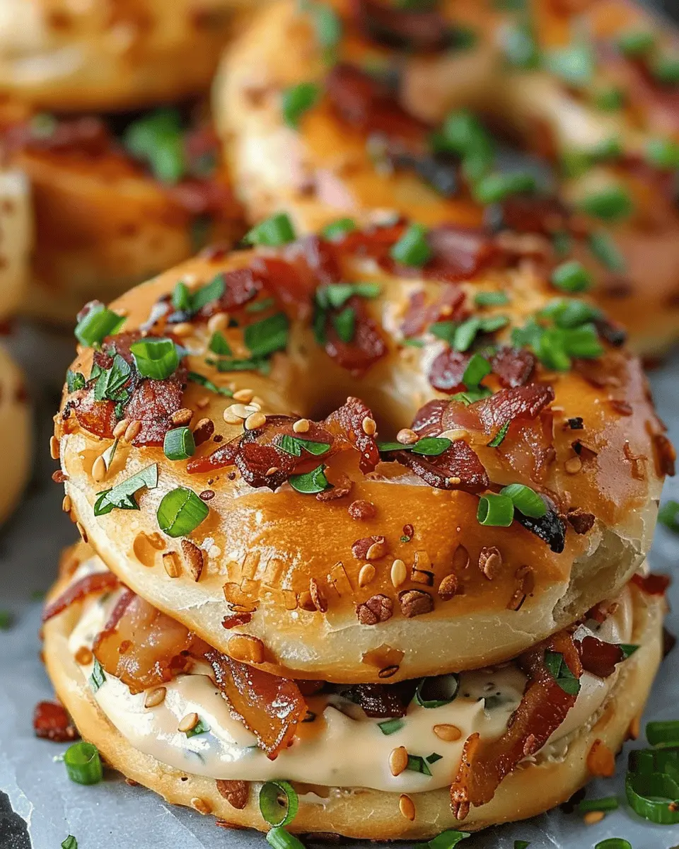 Zesty Bacon Cream Cheese Bagels