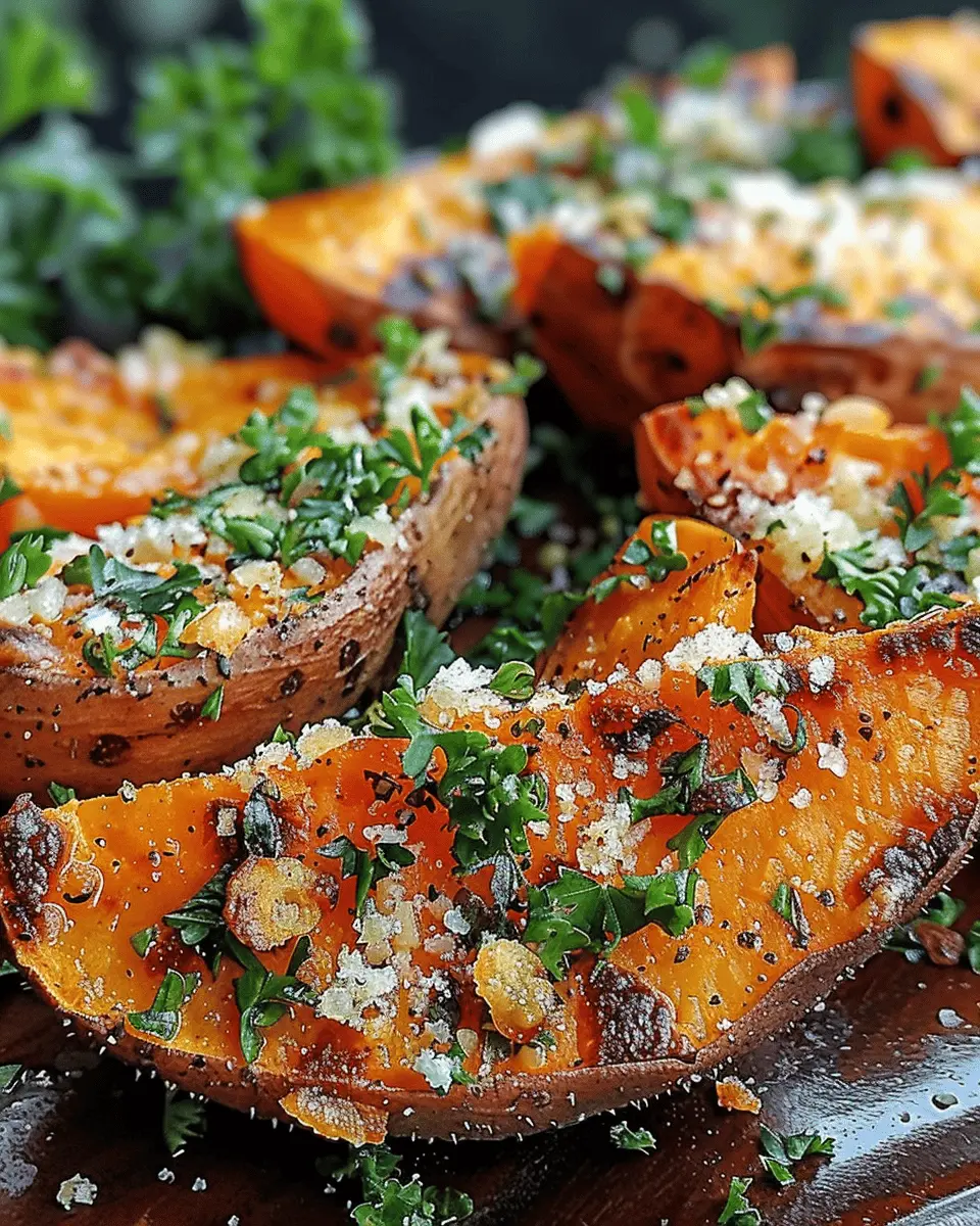Garlic Parmesan Sweet Potato Wedges: The Best Healthy Snack