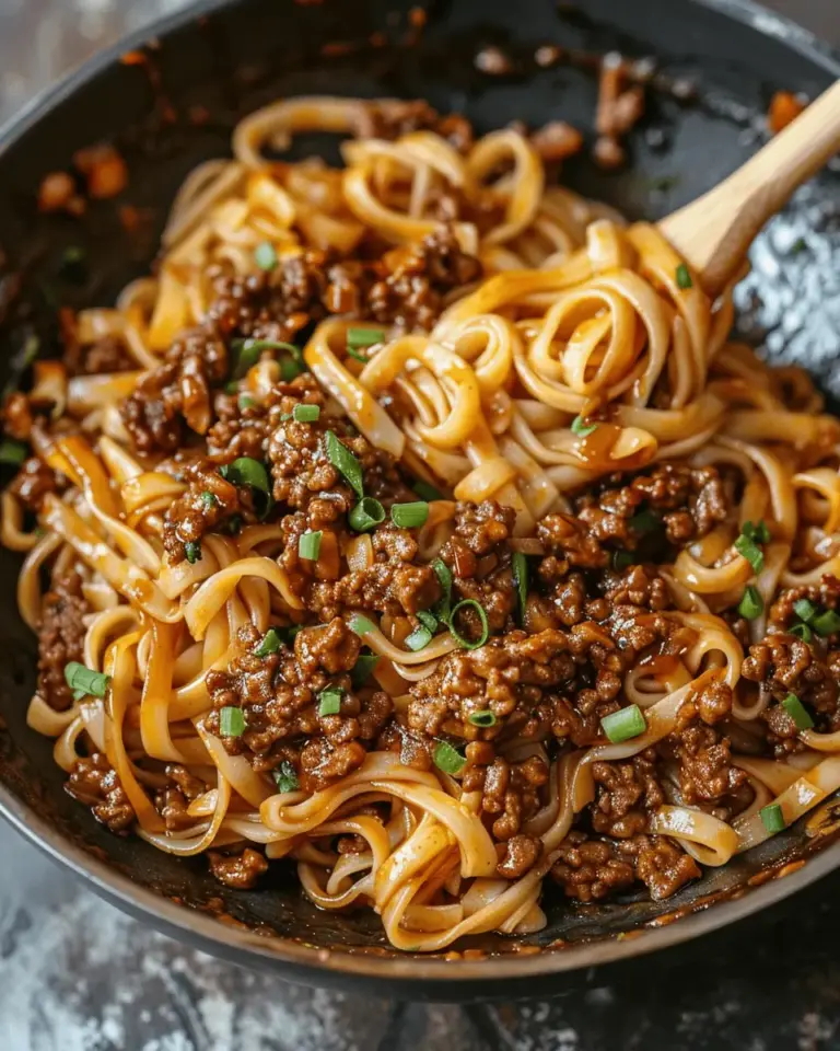 Mongolian Ground Beef Noodles