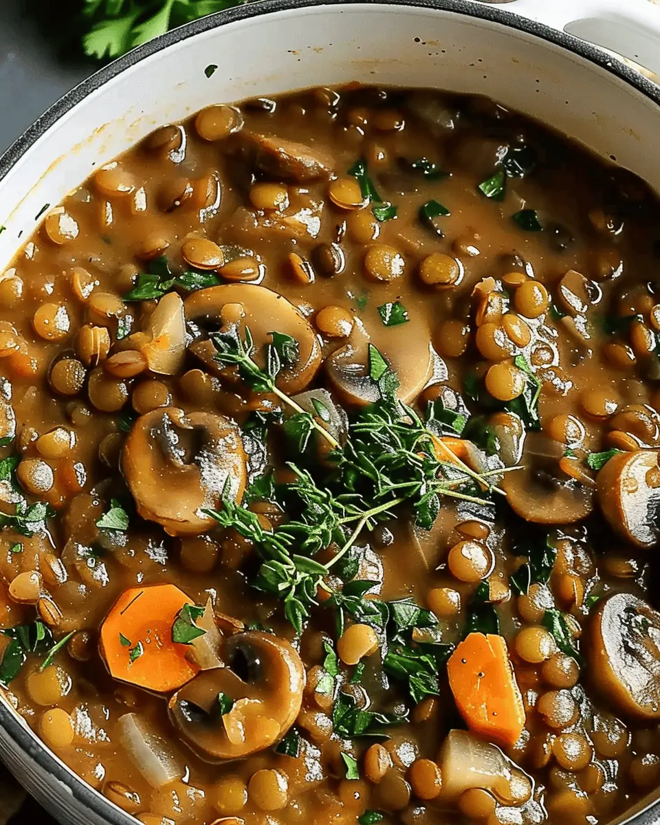 Hearty Vegan Lentil Mushroom Stew: The Best Comfort Food Delight