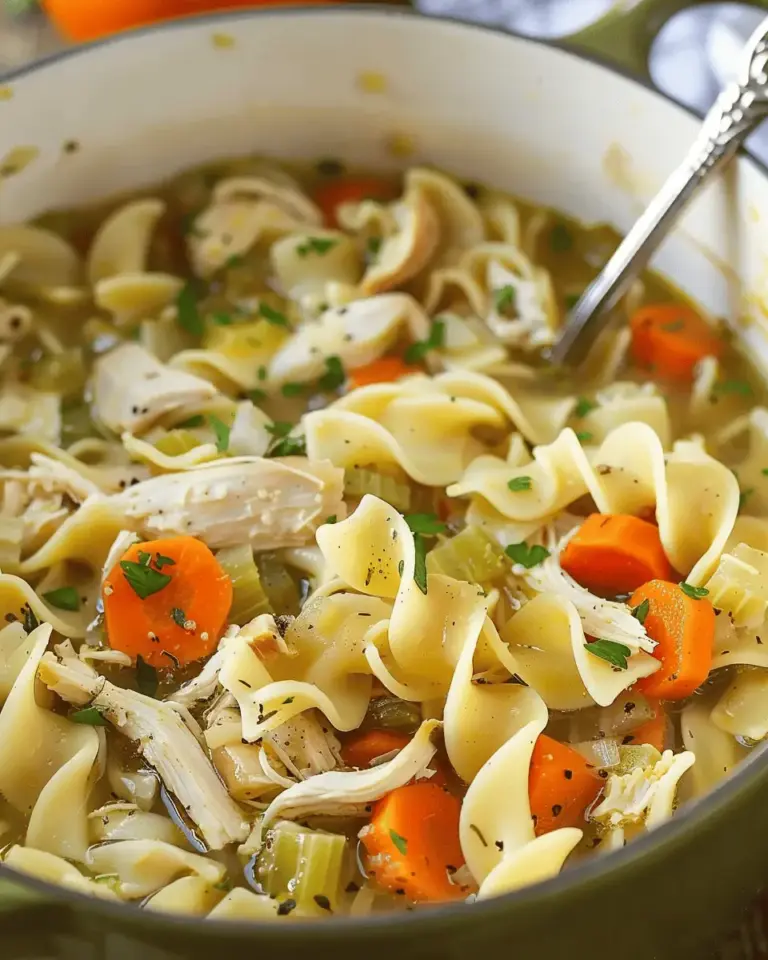 Easy Chicken Noodle Soup with Egg Noodles