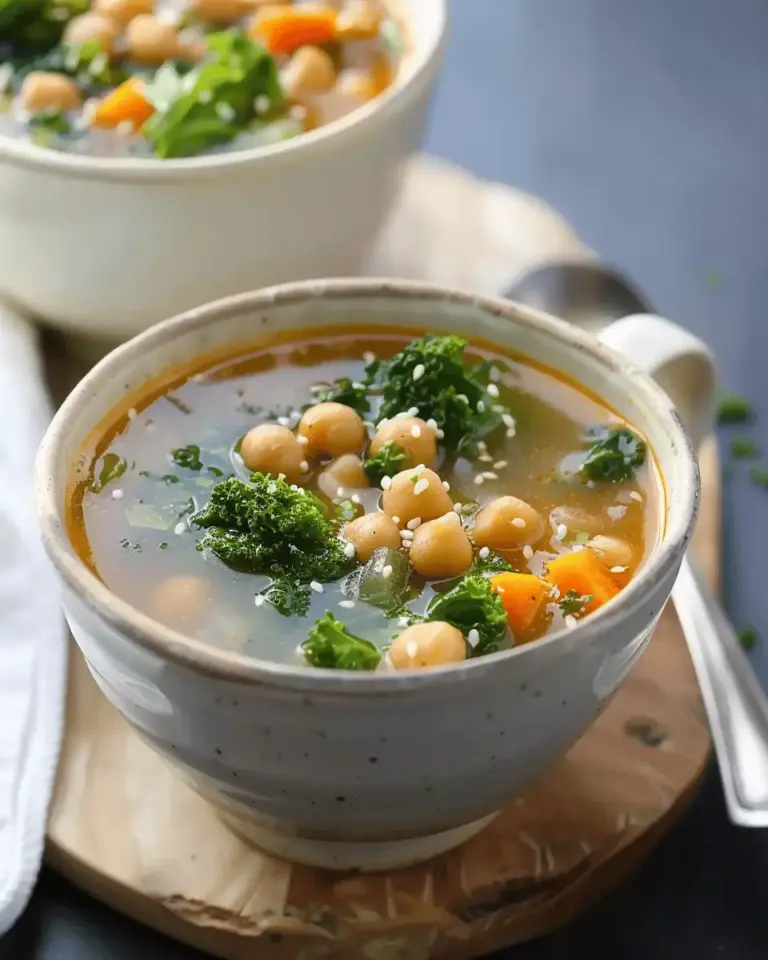 Breakfast Vegetable-Miso Soup with Chickpeas
