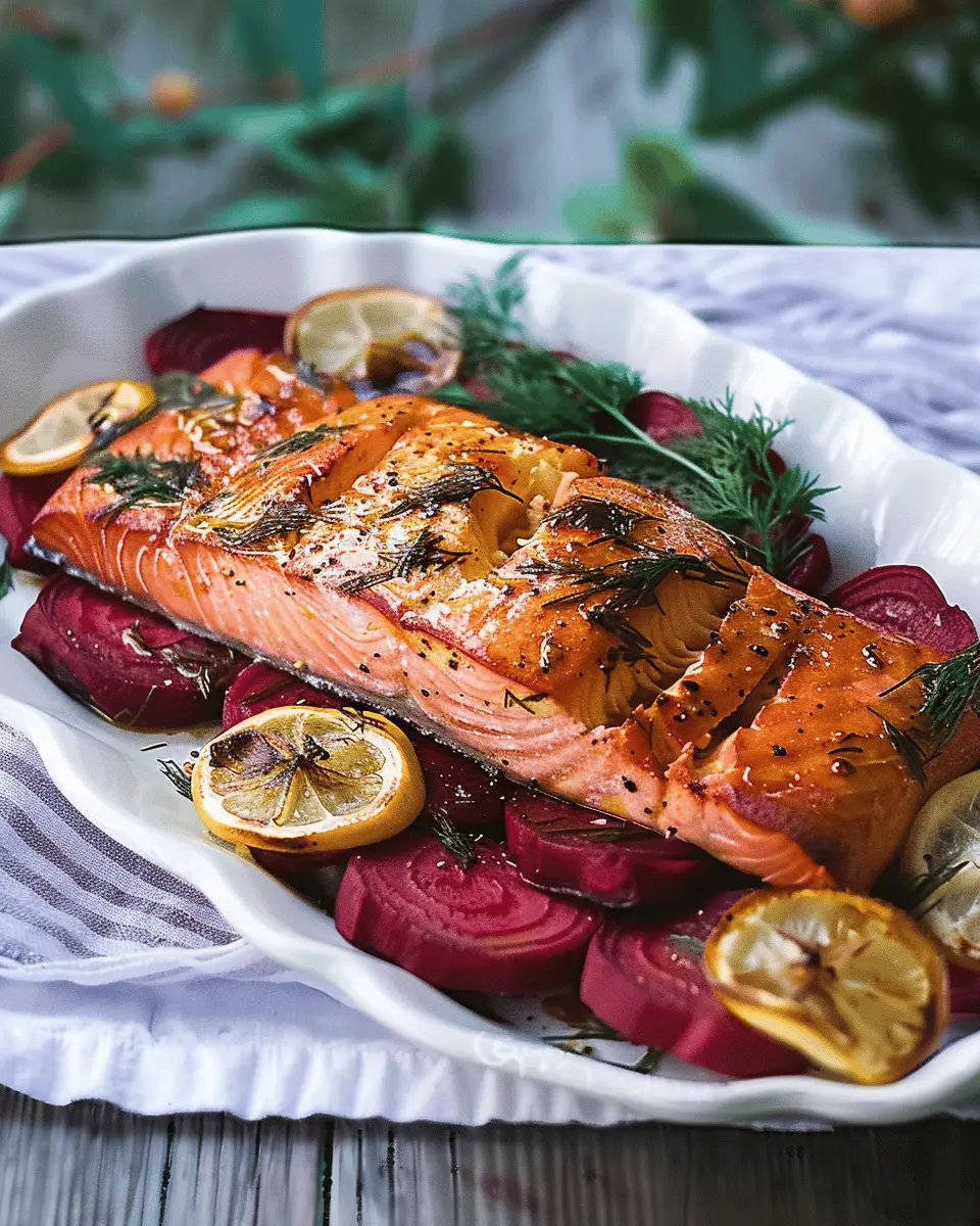 Beet and Dill Roasted Wild Salmon: Easy & Delicious Dinner Delight
