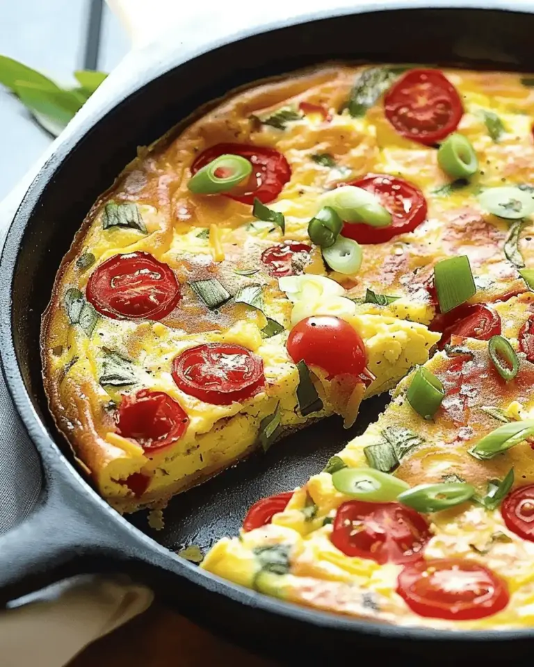 Tomato, Scallion, and Cheddar Frittata