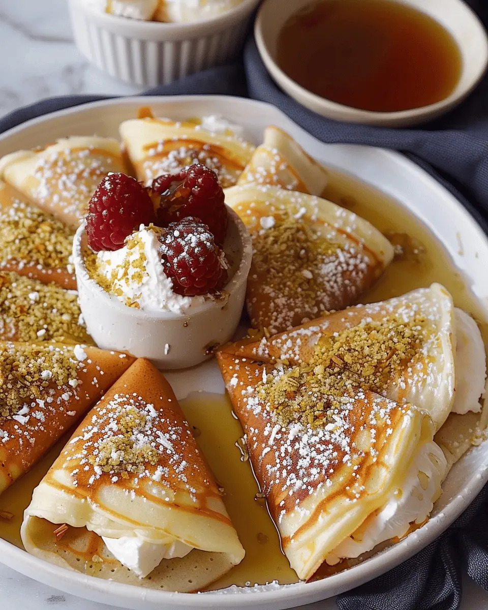 Qatayef Arabic Ricotta Cream Filled Pancakes: Easy Indulgence at Home