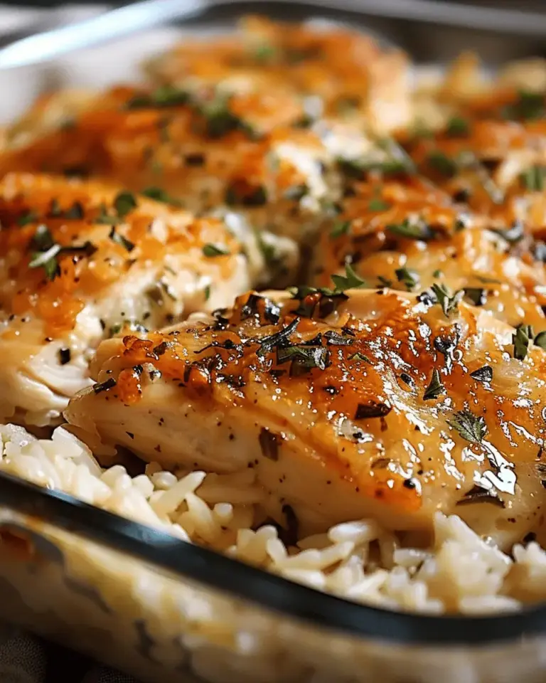 Garlic Butter Chicken and Rice Casserole 30 Minutes Easy Delicious