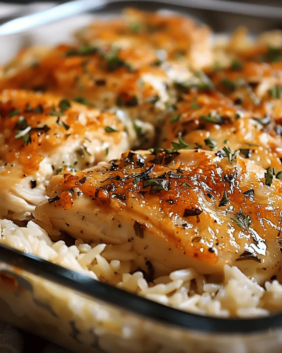 Garlic Butter Chicken and Rice Casserole: Easy 30-Minute Delight