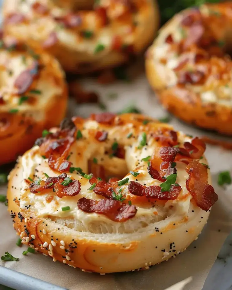 Zesty Bacon Cream Cheese Bagels