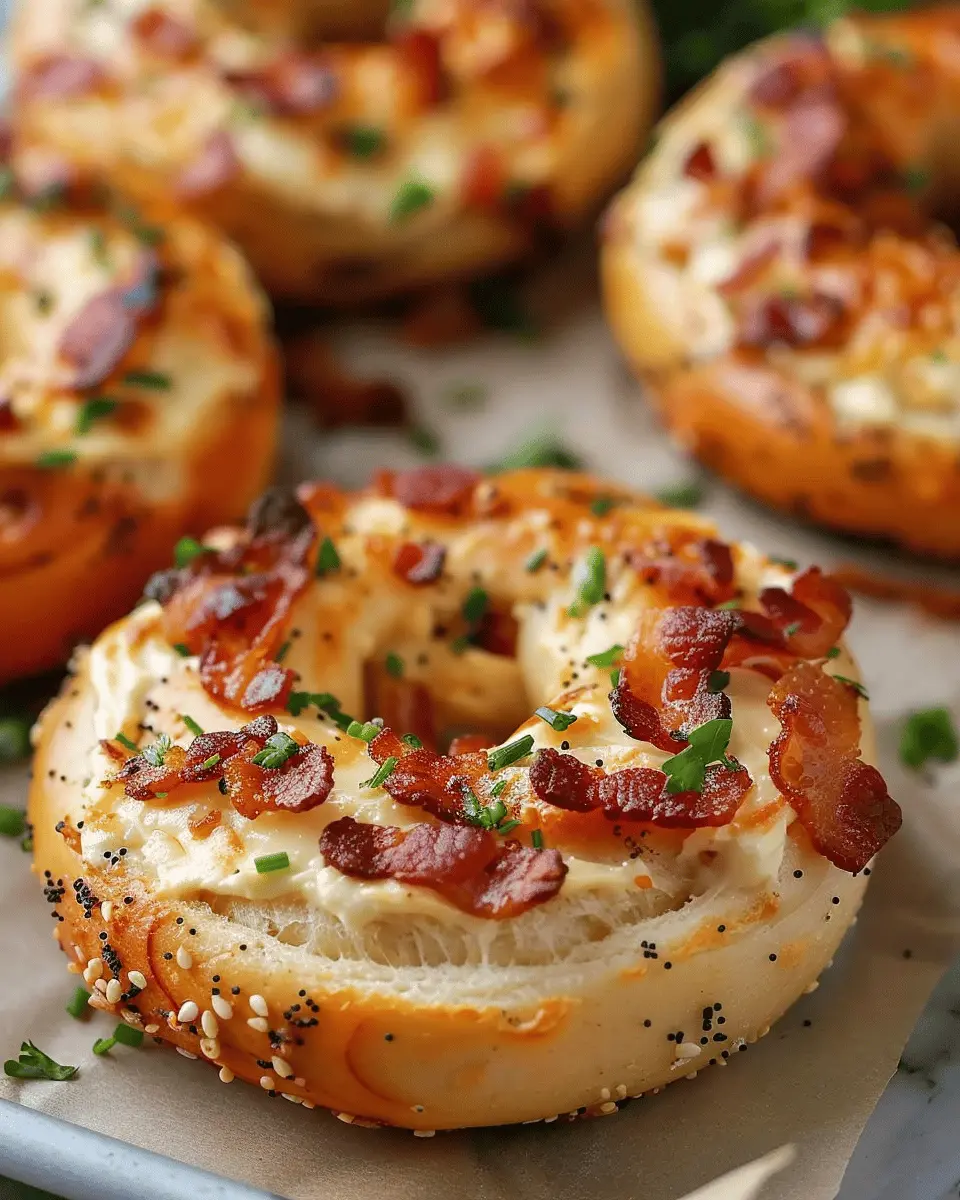 Zesty Bacon Cream Cheese Bagels
