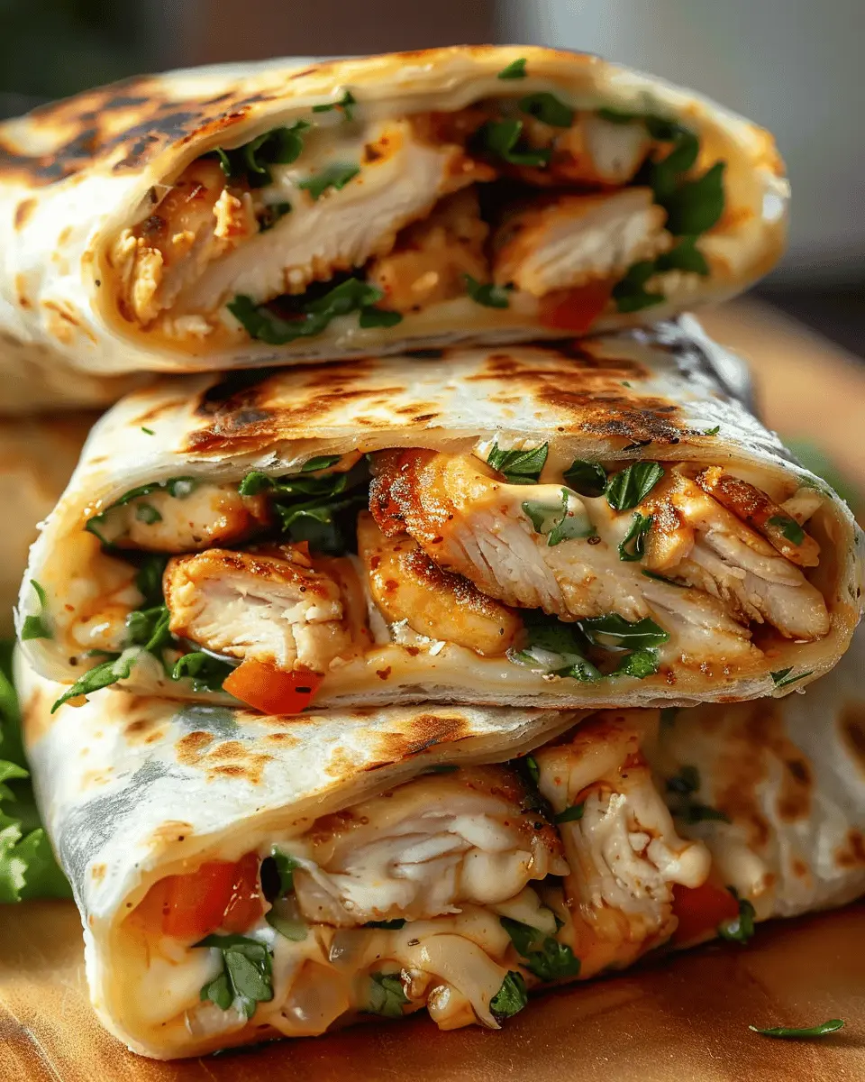 Ooey-Gooey Cheesy Garlic Chicken Wraps You’ll Want Every Night
