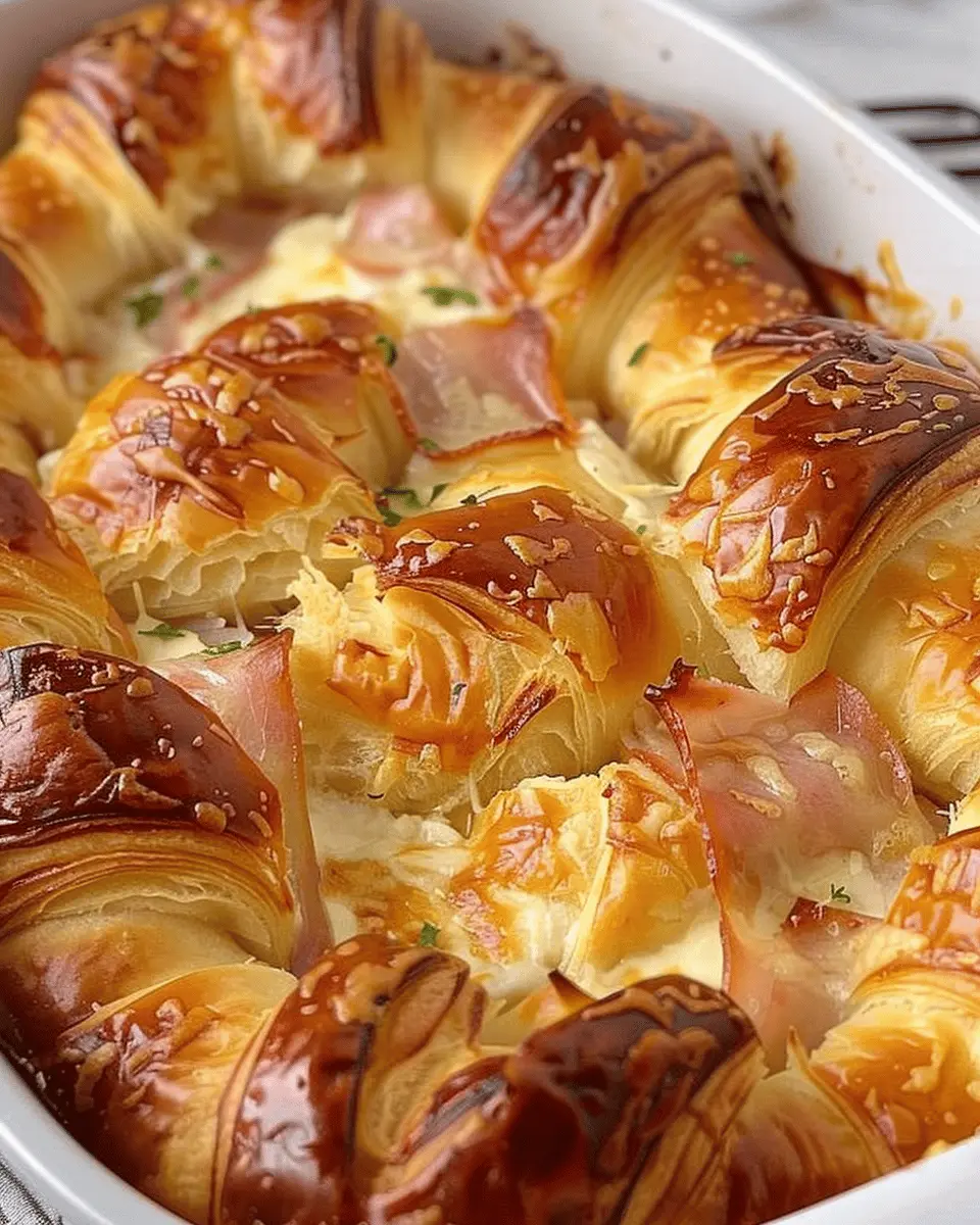 Croissant Bake: Indulgent Turkey Bacon and Chicken Ham Delight