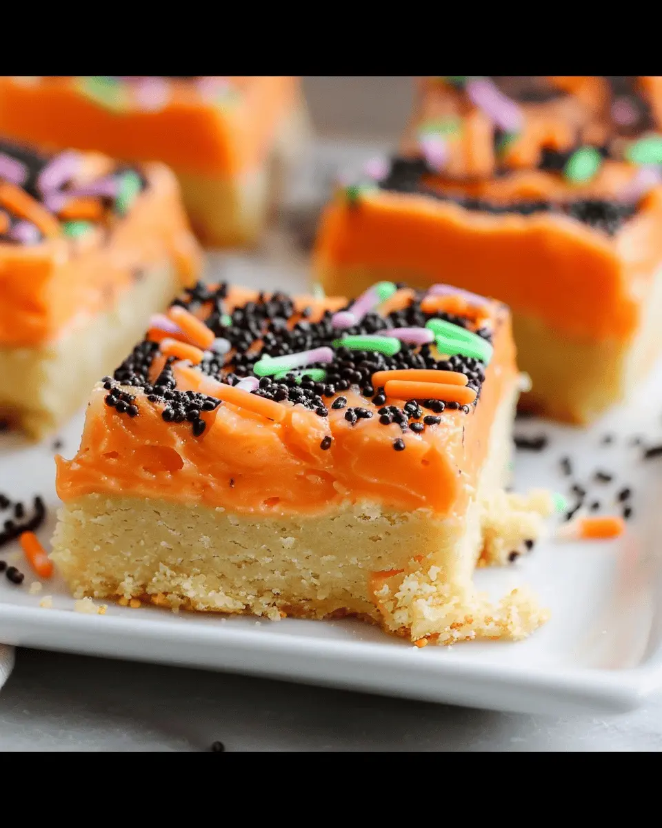 Halloween Frosted Sugar Cookie Bars: Easy and Indulgent Treats
