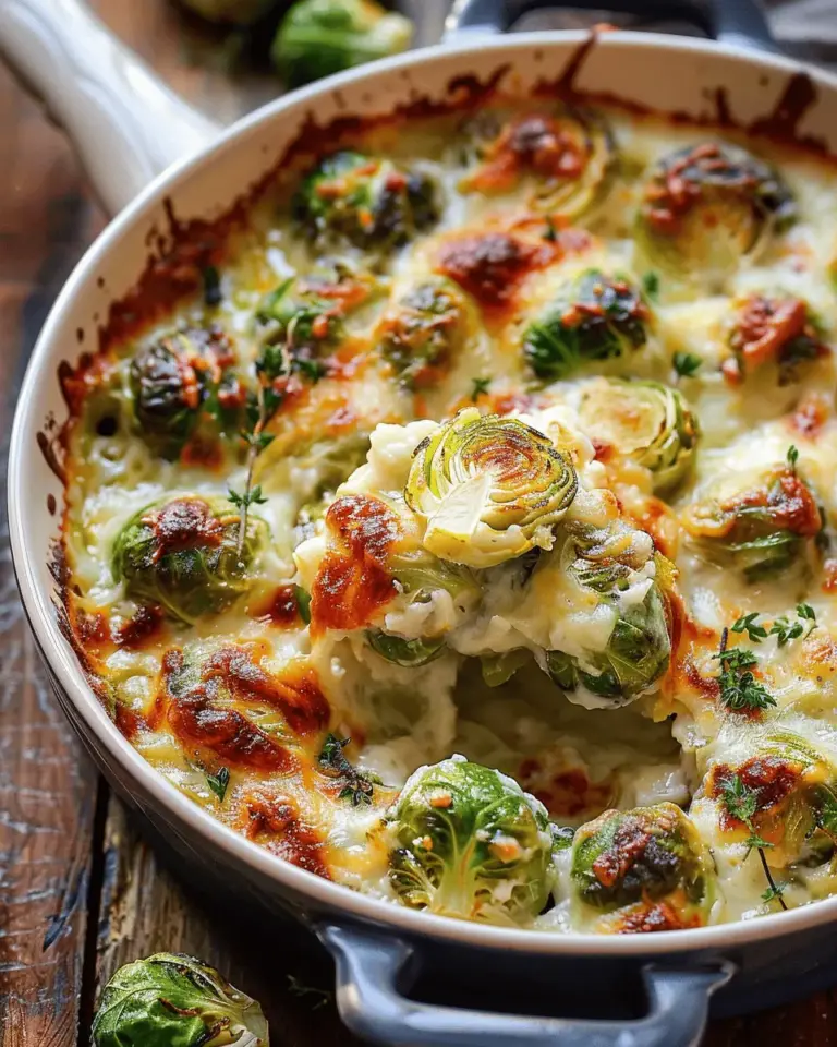 Cheesy Brussel Sprout Casserole