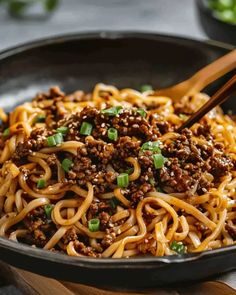 Easy Mongolian Ground Beef Noodles Recipe for a Quick Meal