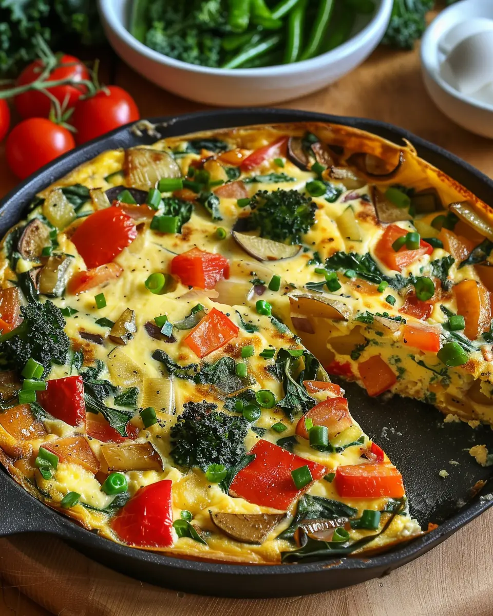 Savory Winter Vegetable Frittata Recipe with Turkey Bacon Delight