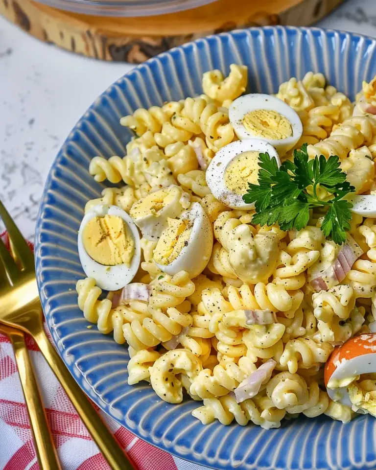 Air Fryer Deviled Egg Pasta Salad