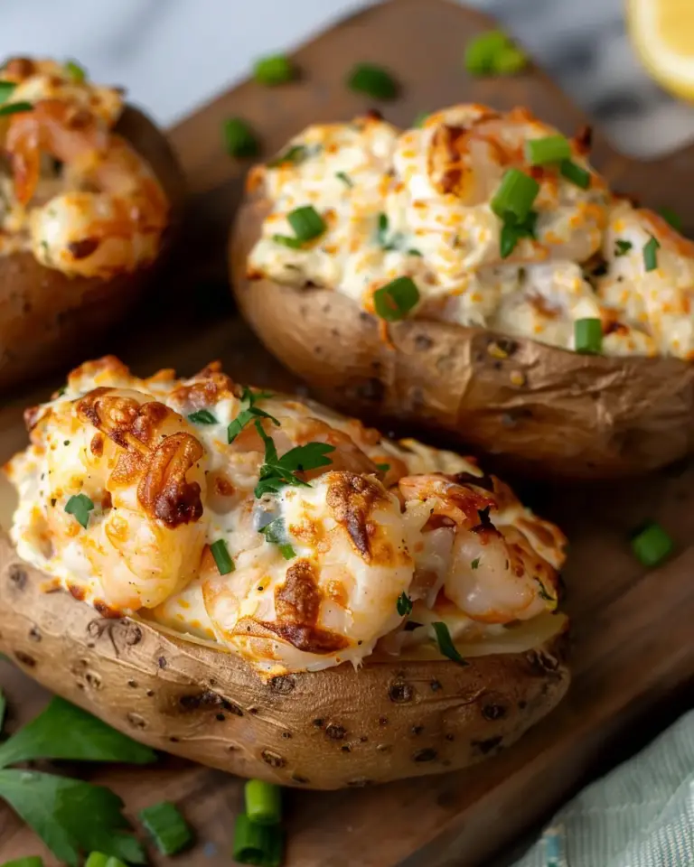 Shrimp Stuffed Baked Potatoes