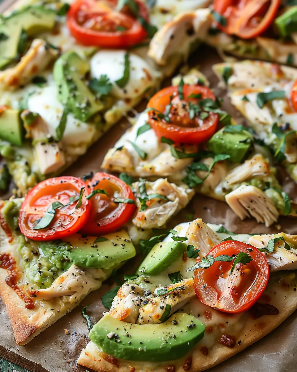Avocado Chicken Flatbread Pizza Recipe: Easy &amp; Guilt-Free Delight