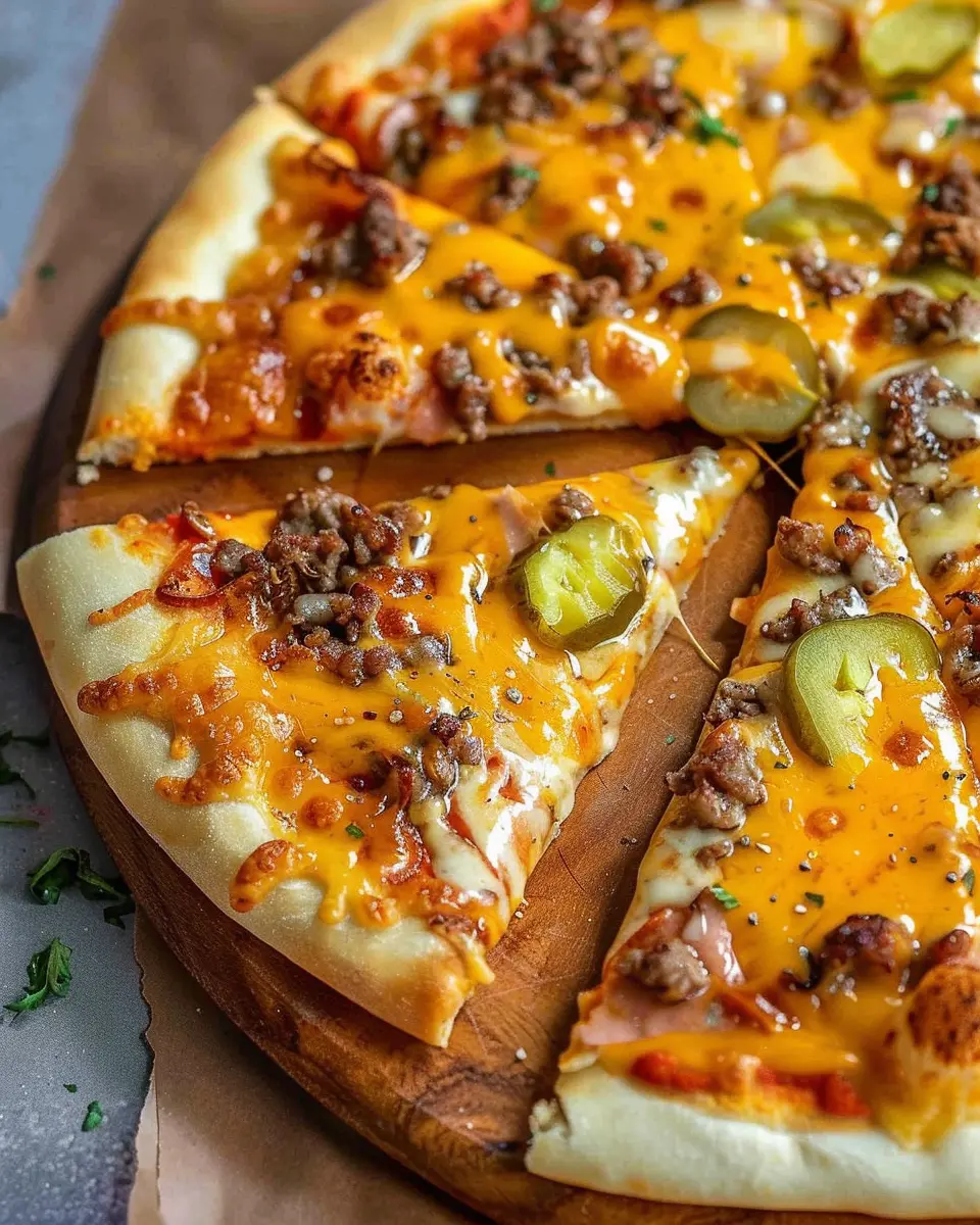 Cheeseburger Pizza: Indulgent Recipe with Turkey Bacon Delight