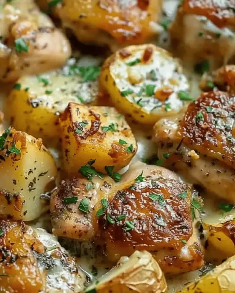Garlic Parmesan Crockpot Chicken and Potatoes