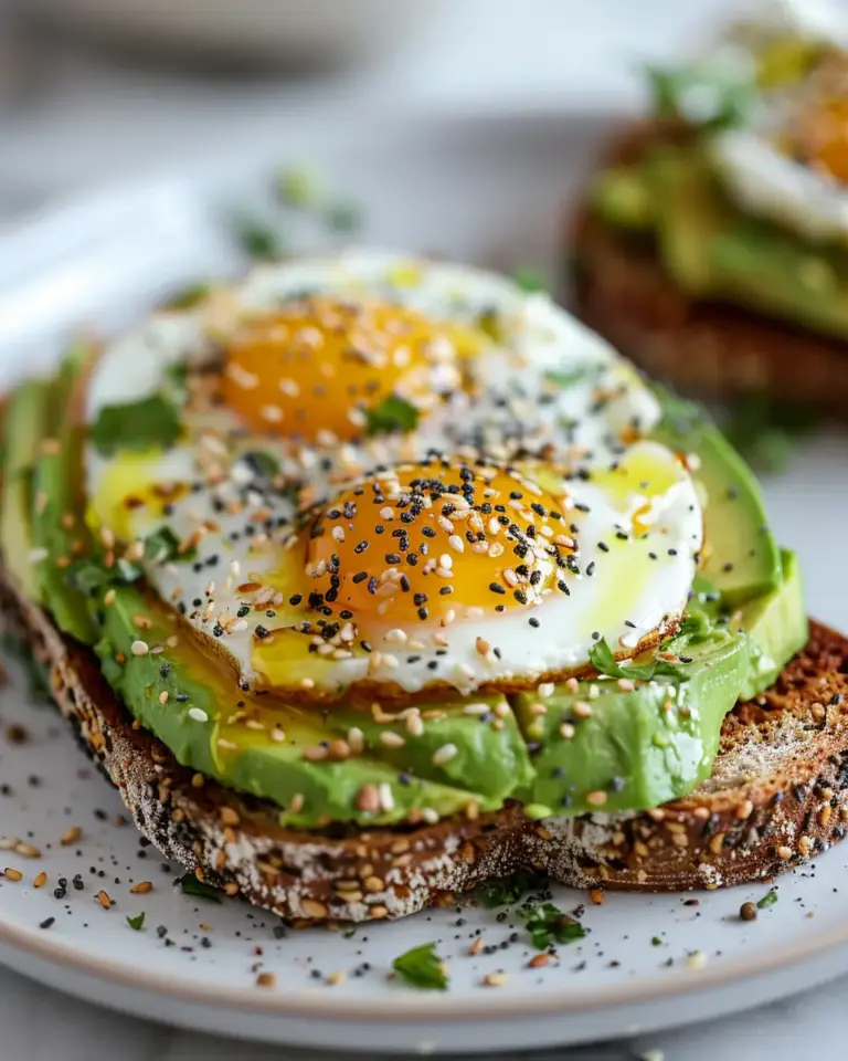Avocado Egg Toast with Everything Bagel Seasoning Recipe