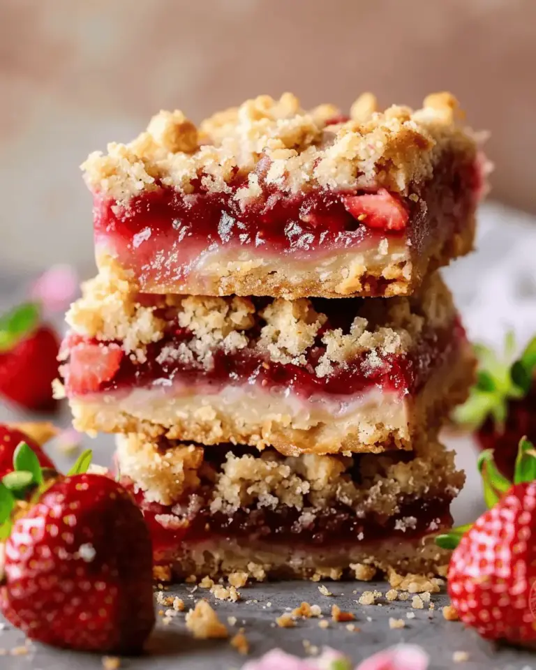 Strawberry Rhubarb Crumb Bars