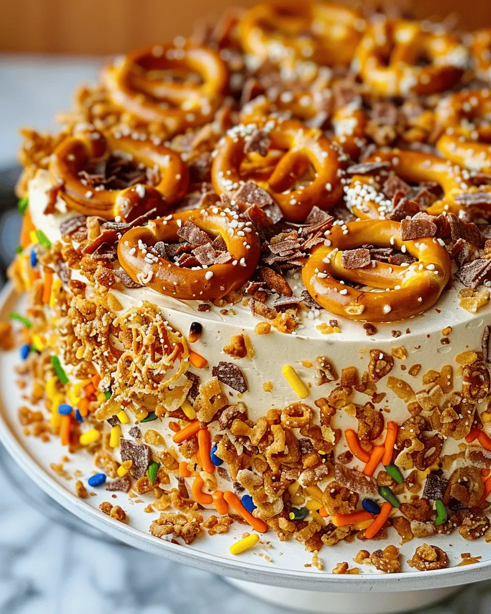 Spicy Ranch Pretzel Chaos Cake: An Indulgent Twist on Treats