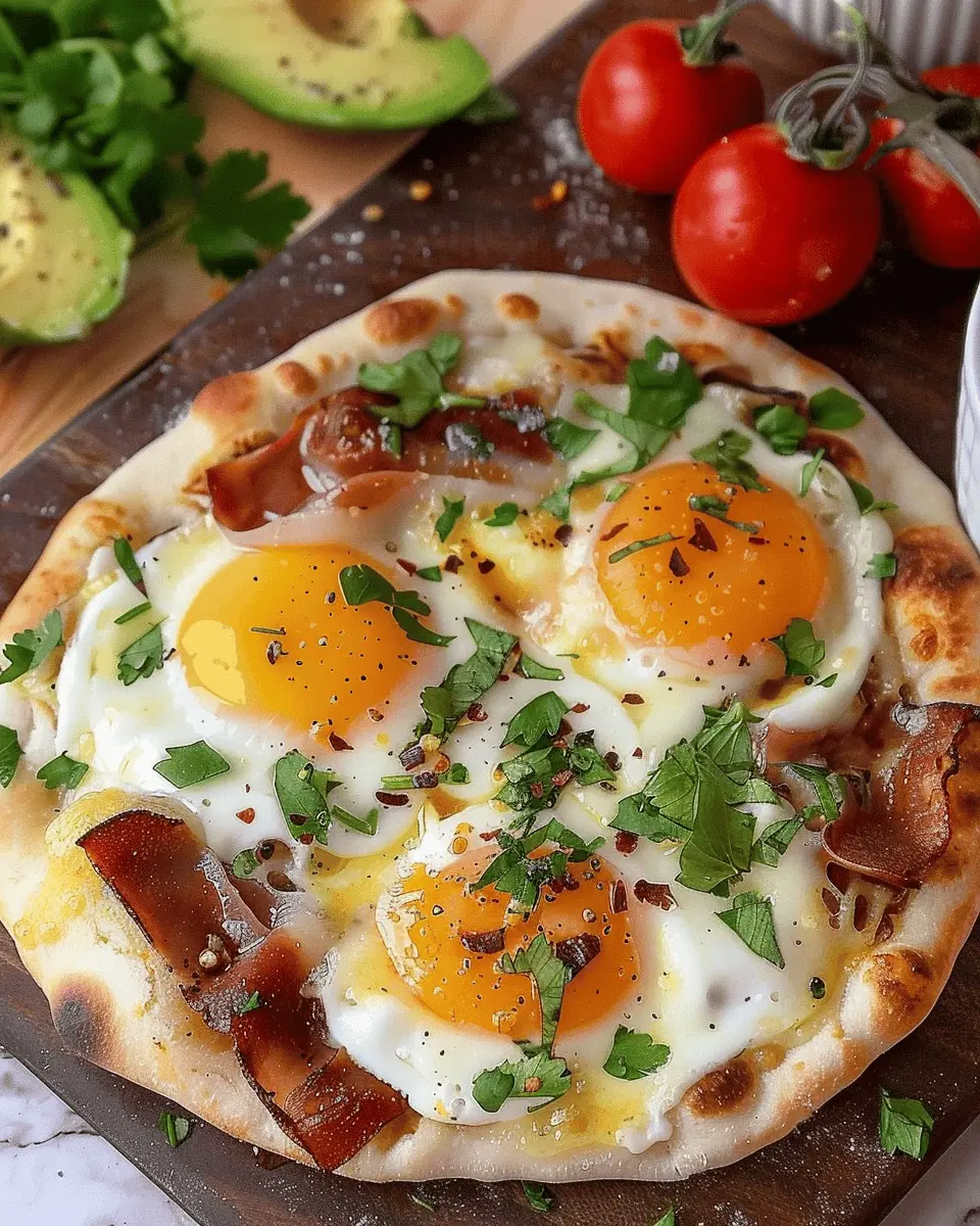 Naan Breakfast Pizza: Easy Recipe with Turkey Bacon and Chicken Ham