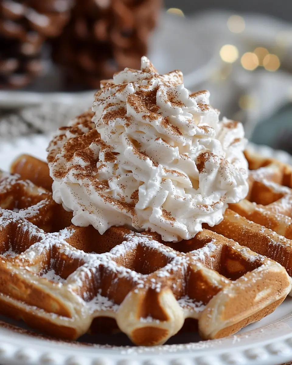 Cinnamon Waffles with Cinnamon Whipped Cream Recipe: Indulgent Brunch Delight