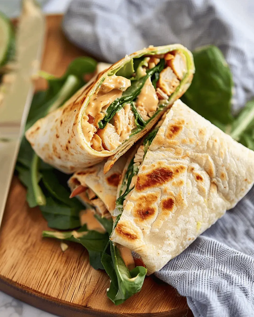 Creamy Honey Mustard Chicken Wraps with Turkey Bacon Delight