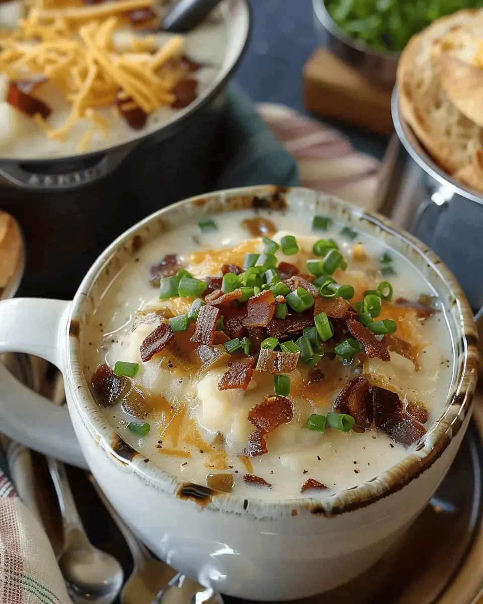 Loaded Baked Potato Soup: Creamy Comfort with Turkey Bacon Delight