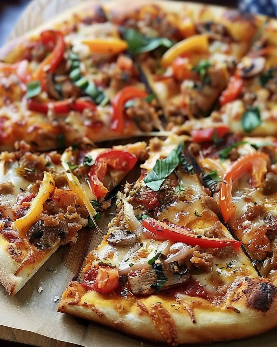 Hero Pizza: The Best Homemade Delight with Turkey Bacon and Chicken Ham