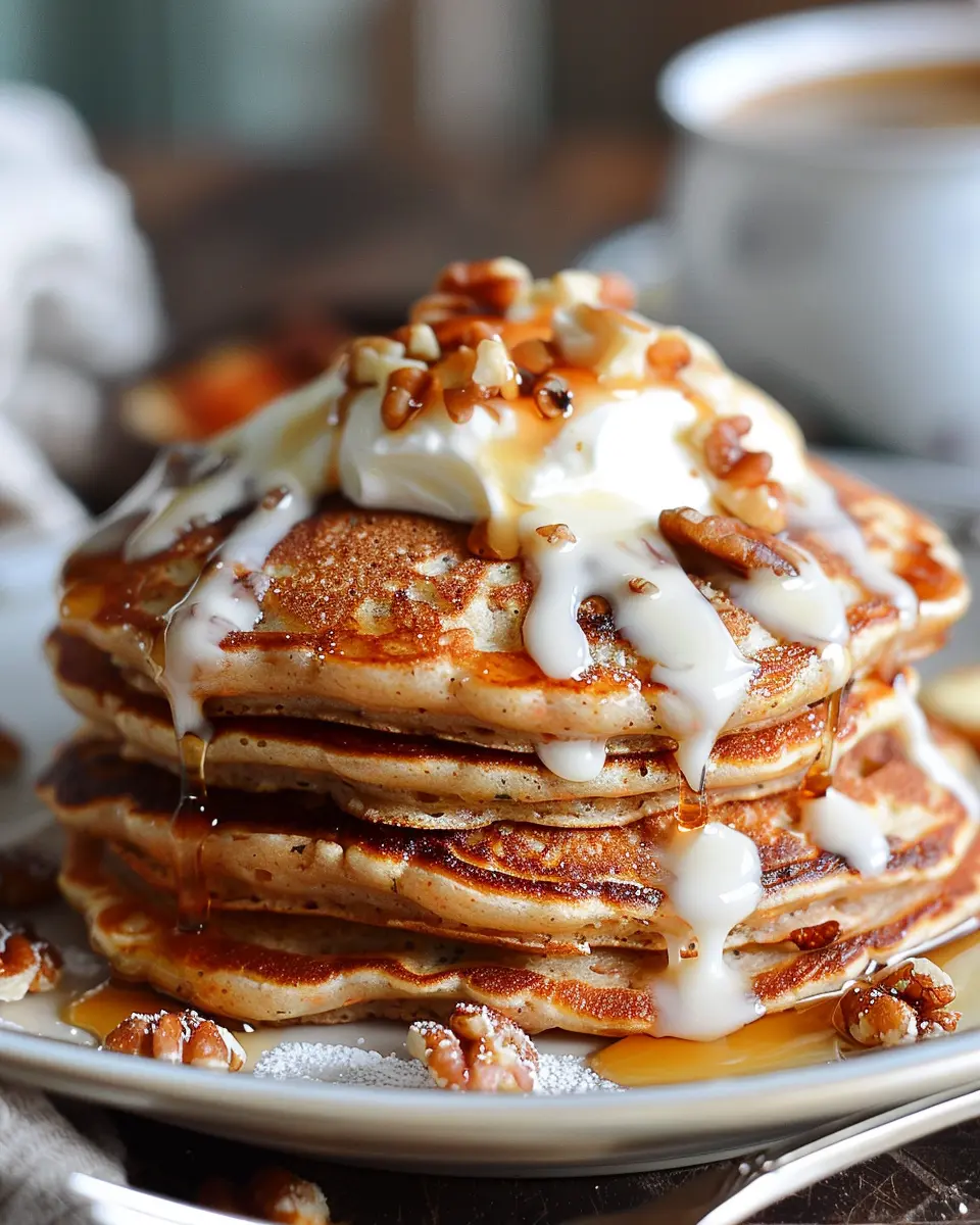 Carrot Cake Pancakes Recipe: Indulgent Breakfast Delight with Turkey Bacon