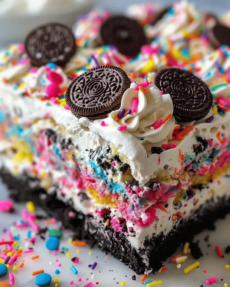 No-Bake Funfetti Oreo Icebox Cake