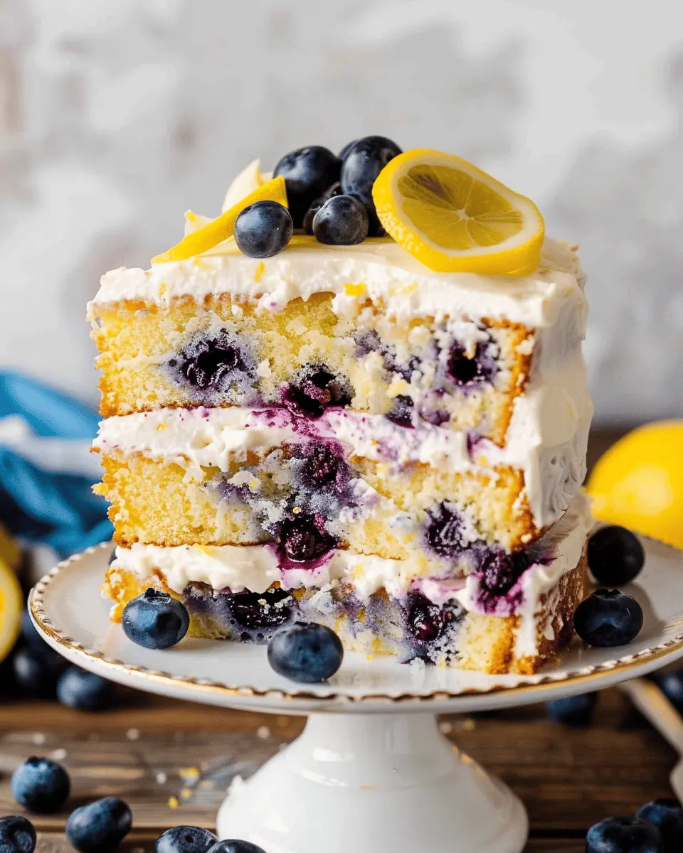 Lemon Blueberry Layer Cake: A Zesty & Indulgent Delight